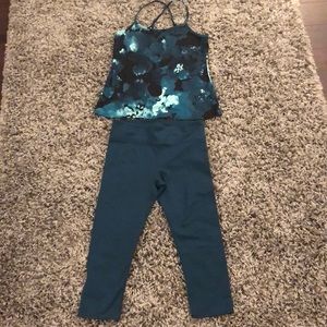 Fabletics workout tank and leggings